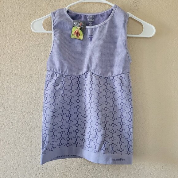 Kerrits Womens Tank Top Size S / M Purple Nylon Blend Equestrian Sleeveless Nwt - Picture 1 of 7